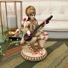 Handcrafted Marble Religious Statue – Exquisite God Idol for Home & Temple Décor - TN Creations