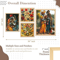 SET OF 4 DIGITAL WALL PAINTING - TN Creations