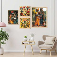 SET OF 4 DIGITAL WALL PAINTING - TN Creations