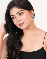 Halo Loop Pavé Drop Earrings