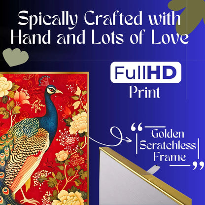 Premium Set of 4 Golden Framed Wall Paintings