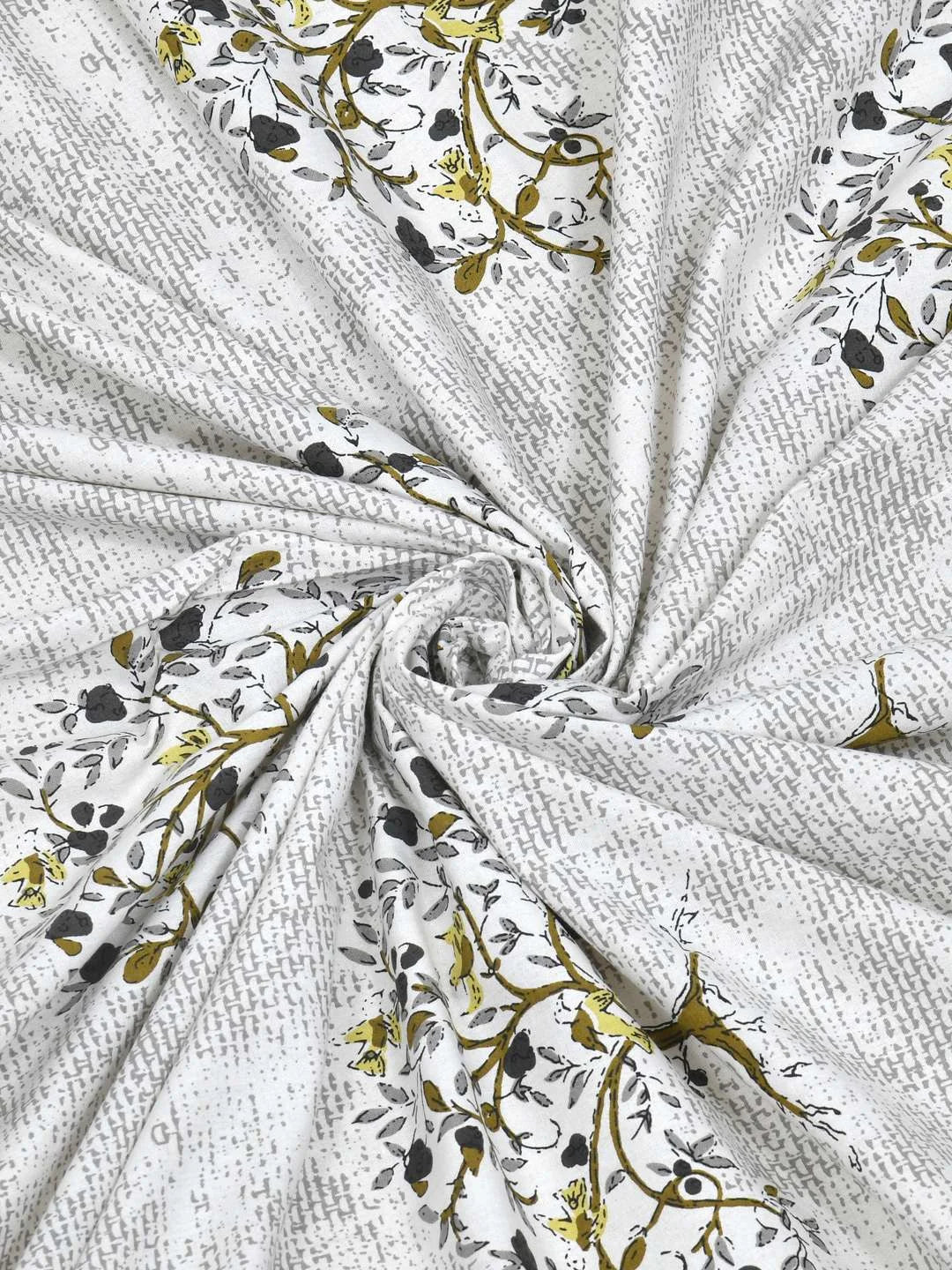 100% Pure Cotton Traditional Printed Bedsheet for Double Bed King Size Bedsheet with 2 Pillow Covers - TN Creations