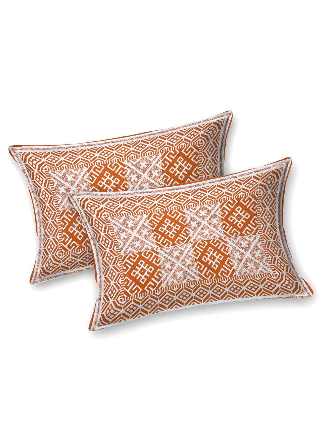 100% Pure Cotton Traditional Printed Bedsheet for Double Bed King Size Bedsheet with 2 Pillow Covers - TN Creations