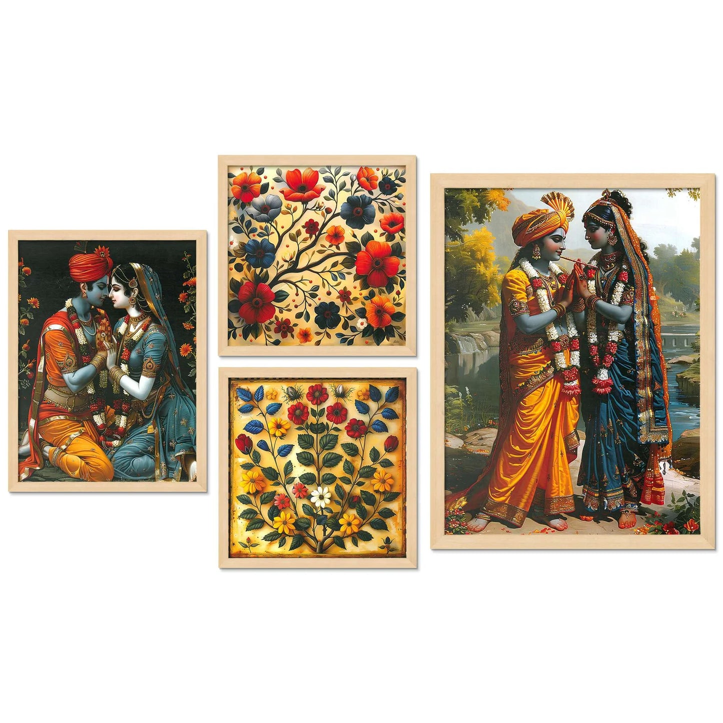 SET OF 4 DIGITAL WALL PAINTING