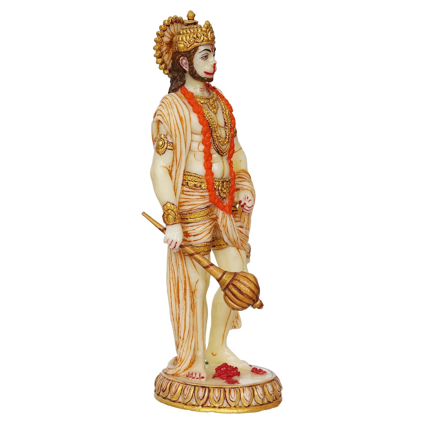 Handmade 10-Inch Marble Hanuman Ji Idol – Elegant Home & Temple Décor