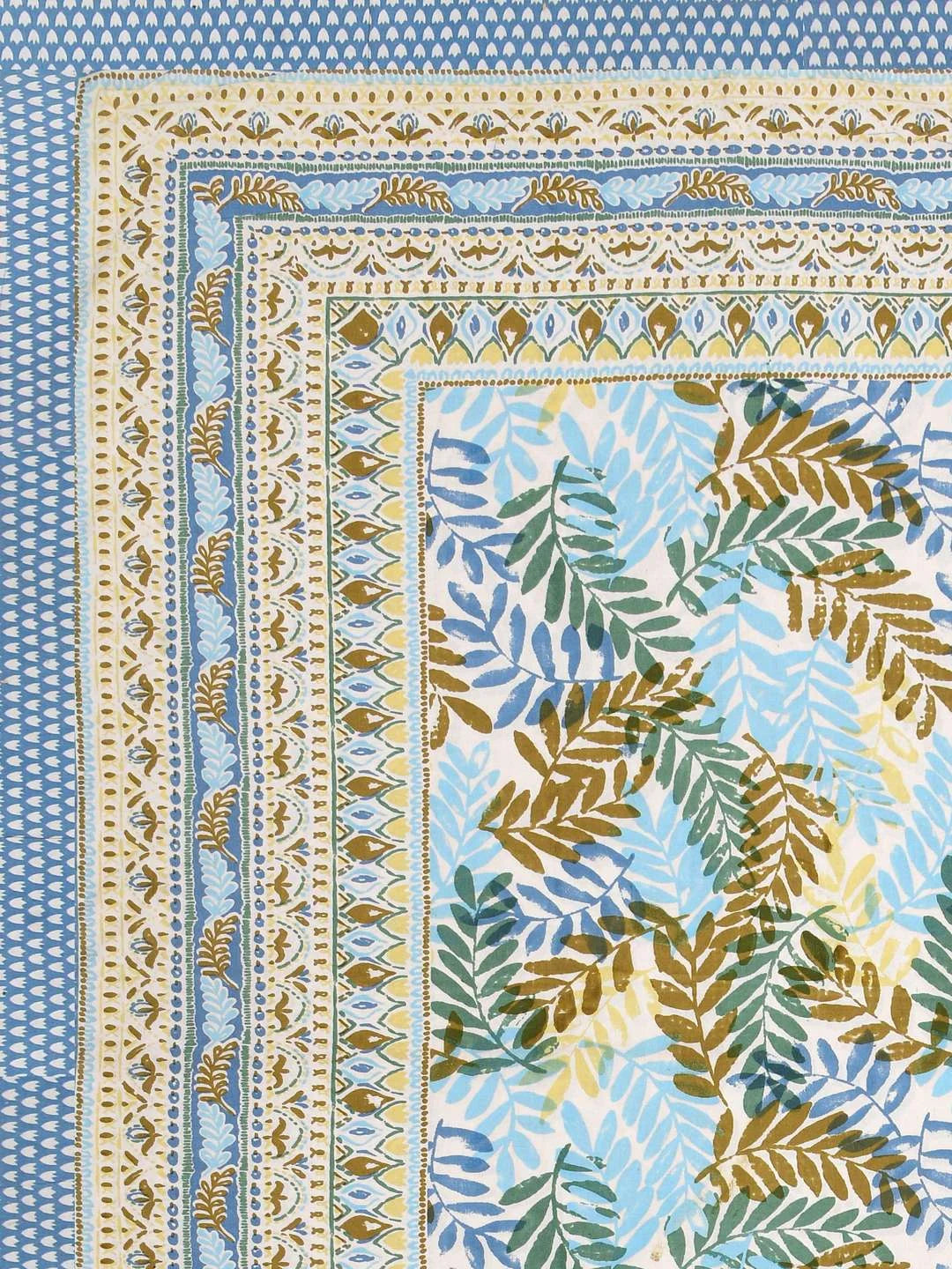 100% Pure Cotton Traditional Printed Bedsheet for Double Bed King Size Bedsheet with 2 Pillow Covers - TN Creations