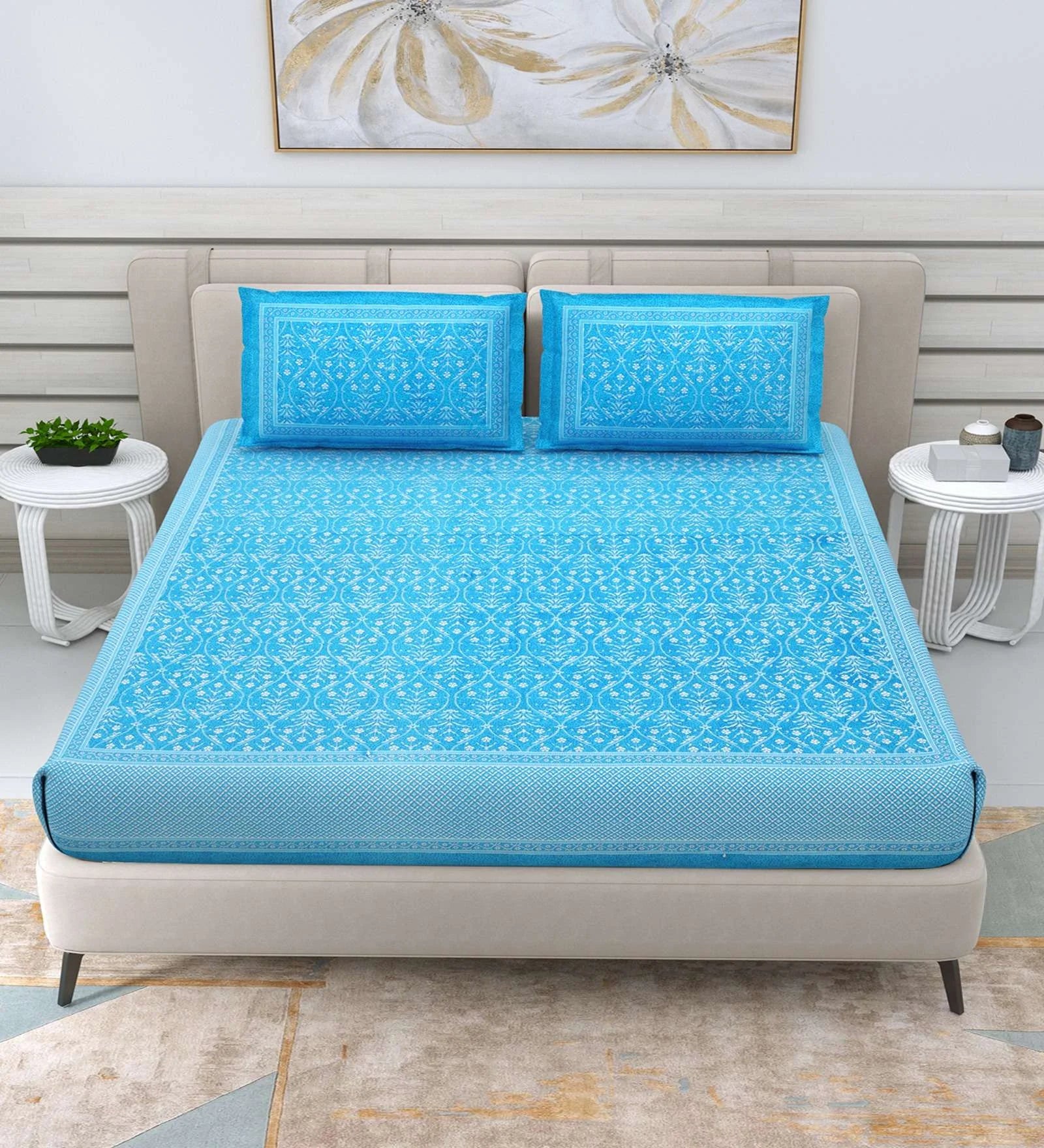 100% Cotton King Bed Sheet Set - TN Creations