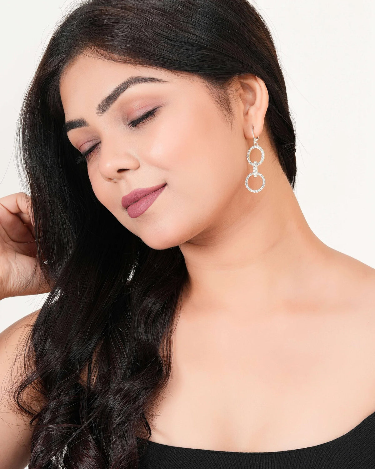 Pavé Link Hoop Drops