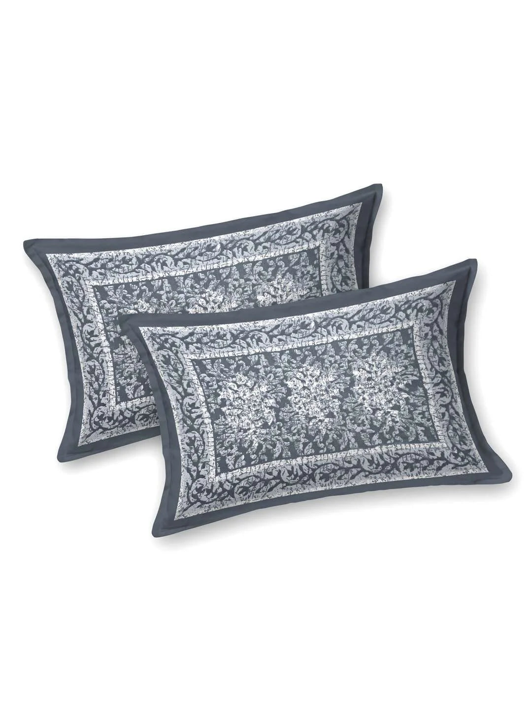 100% Pure Cotton Traditional Printed Bedsheet for Double Bed King Size Bedsheet with 2 Pillow Covers
