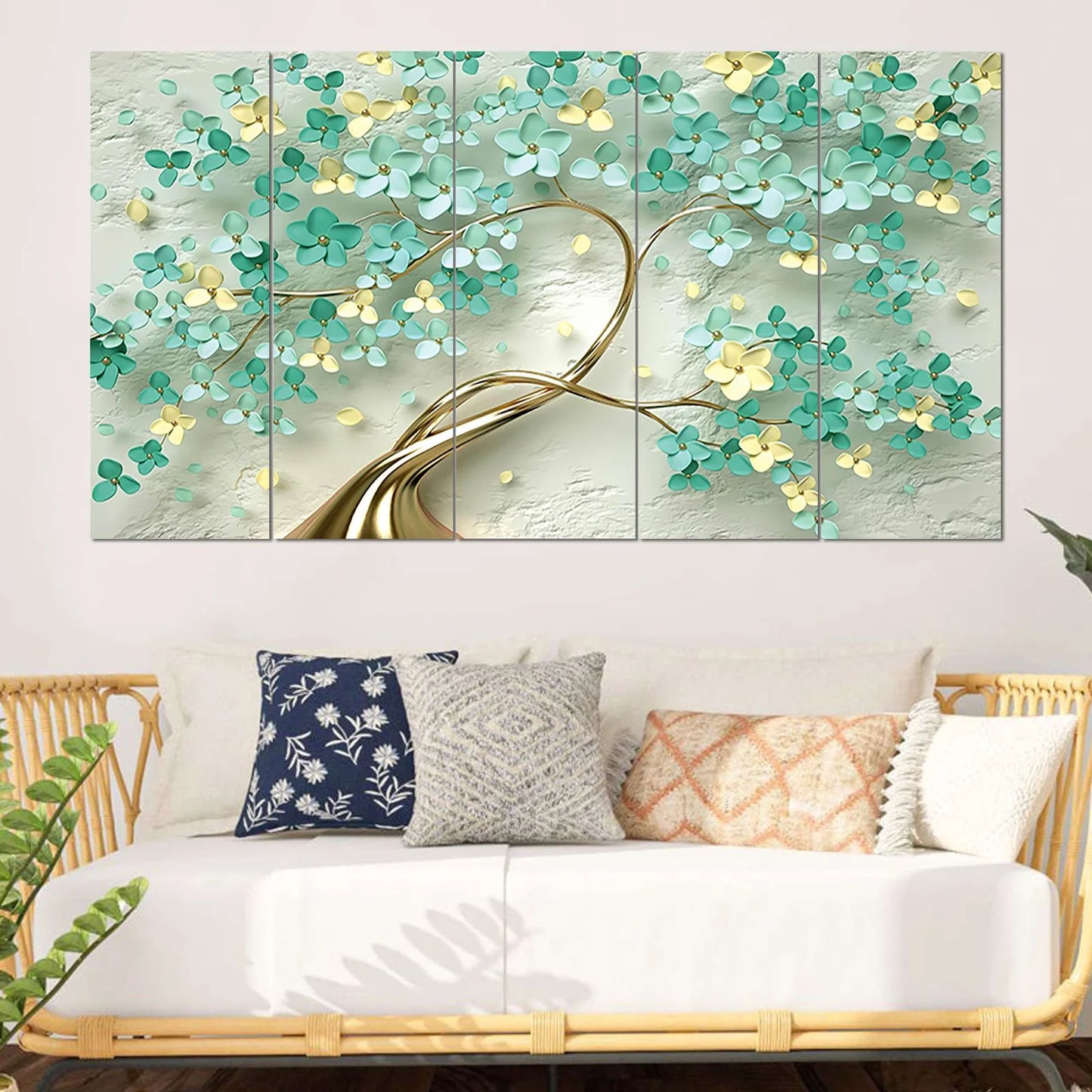 SET OF 5 DIGITAL WALL PAINTING
