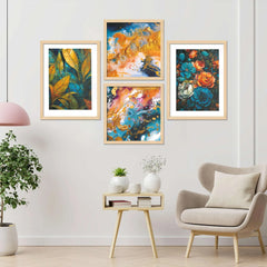 SET OF 4 DIGITAL WALL PAINTING - TN Creations