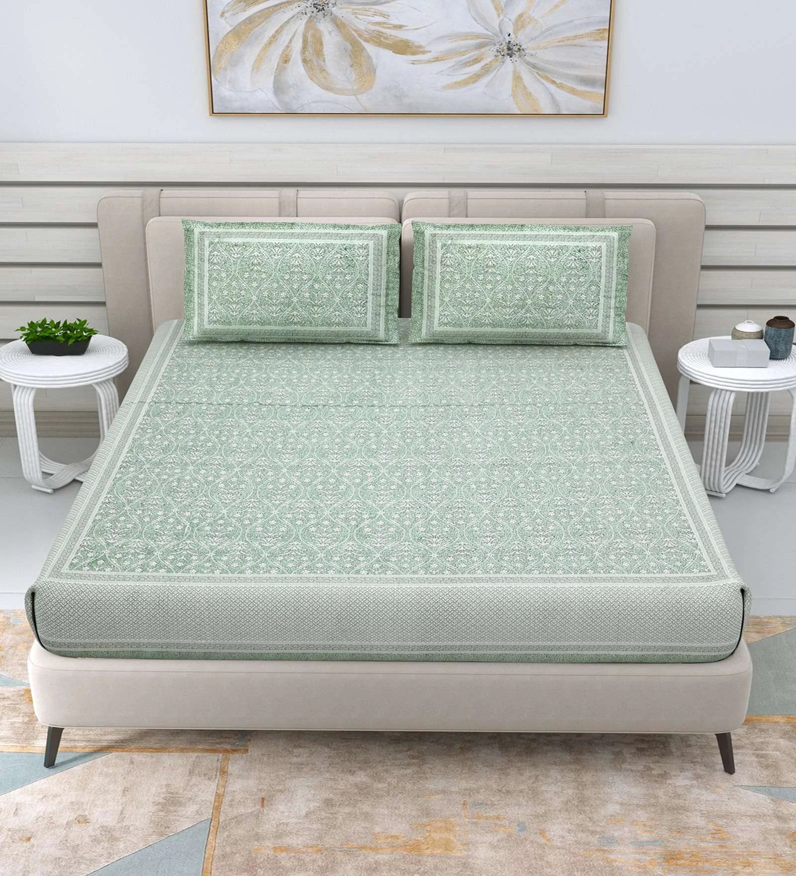 100% Cotton King Bed Sheet Set - TN Creations