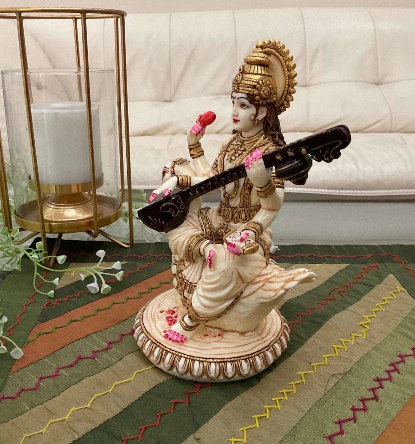Handcrafted Marble Religious Statue – Exquisite God Idol for Home & Temple Décor