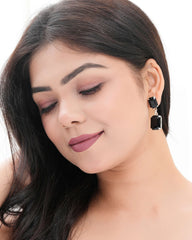 Noir Double‑Drop Earrings