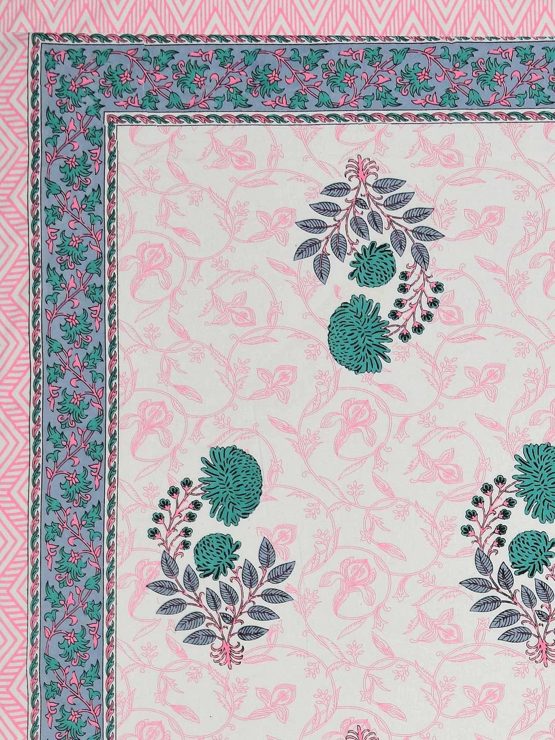 100% Pure Cotton Traditional Printed Bedsheet for Double Bed King Size Bedsheet with 2 Pillow Covers100% Pure Cotton Traditional Printed Bedsheet for Double Bed King Size Bedsheet with 2 Pillow Covers - TN Creations