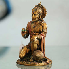 Bronz Sitting Hanuman Statue - TN Creations