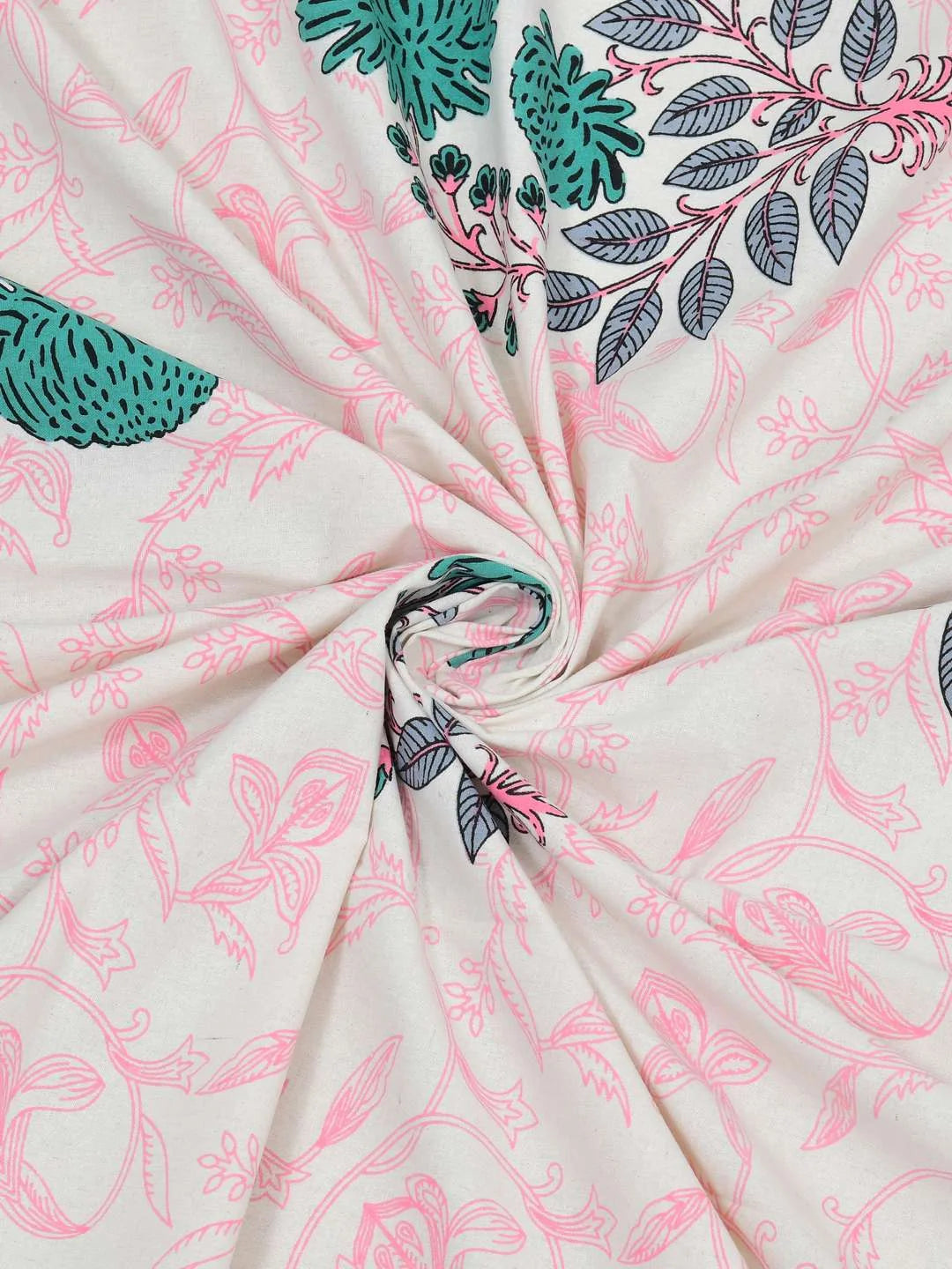 100% Pure Cotton Traditional Printed Bedsheet for Double Bed King Size Bedsheet with 2 Pillow Covers100% Pure Cotton Traditional Printed Bedsheet for Double Bed King Size Bedsheet with 2 Pillow Covers - TN Creations